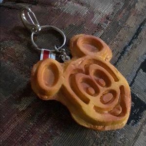Authentic Disney Mickey Mouse waffle keychain